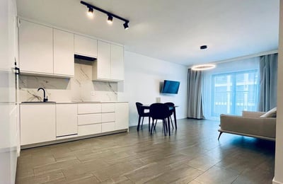Location d’un appartement lumineux de 2 pièces dans la résidence prestigieuse Angel, 44 m², Wrocław, Pologne